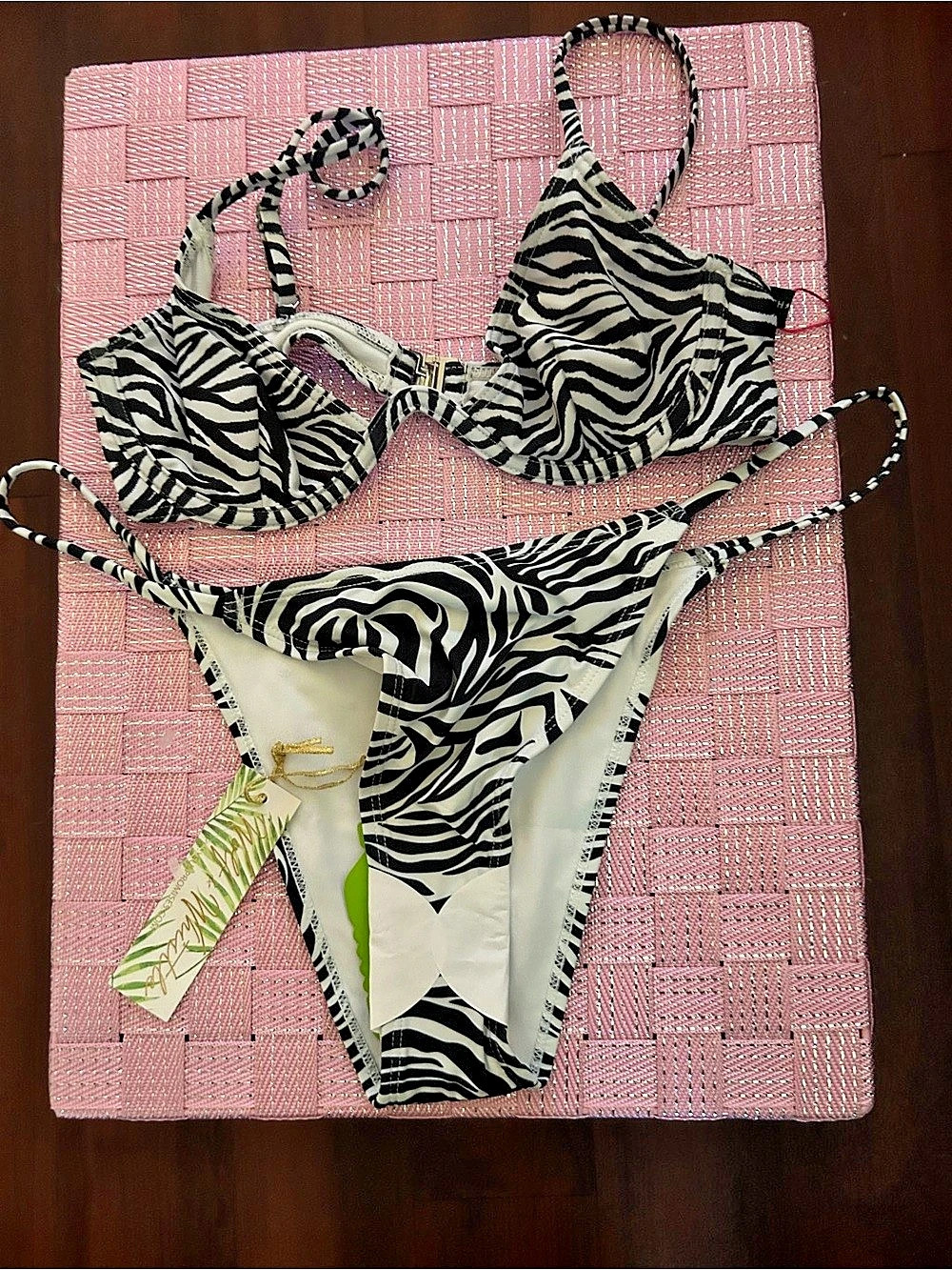 South Beach + Wolfe&Whistle Zebra Bikini 2-Pc NWT | US 4/6 | Mixed Brands